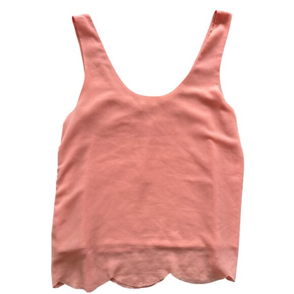 TOBI scalloped details peach lightweight tank women’s  top size small - Picture 2 of 6
